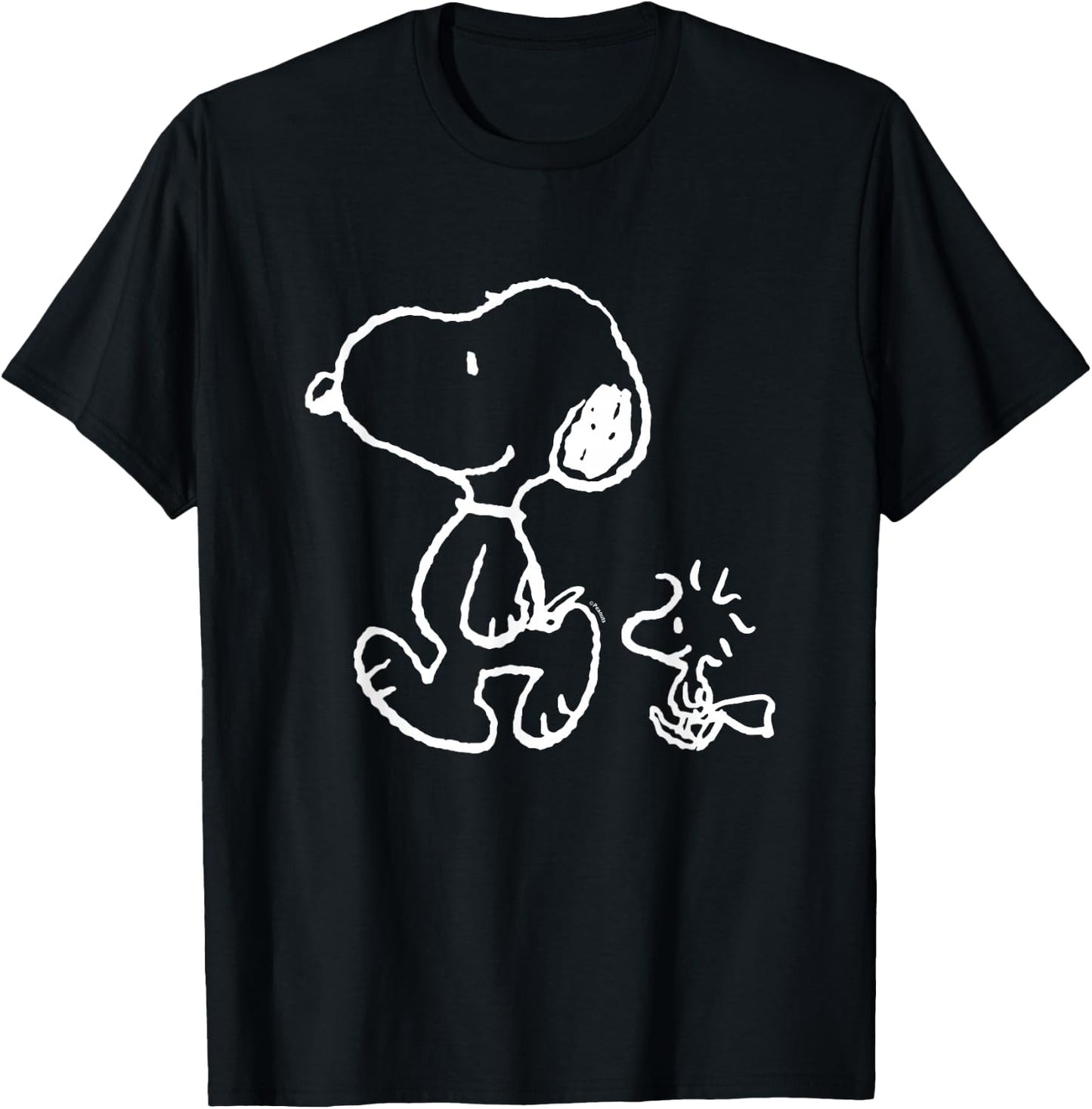 Snoopy Woody Walk T-Shirt - T-Shirt | Black
