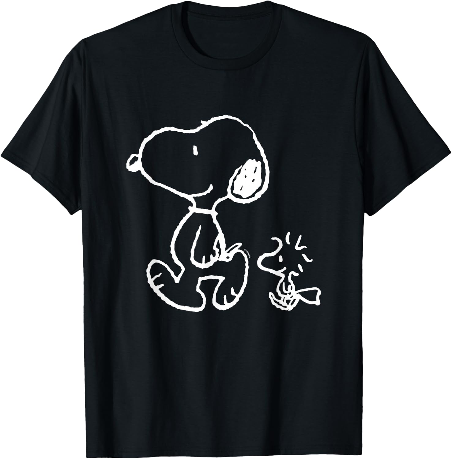 Snoopy Woody Walk T-Shirt - T-Shirt | Black