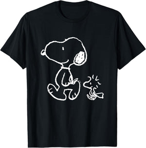 Snoopy Woody Walk T-Shirt - T-Shirt | Black