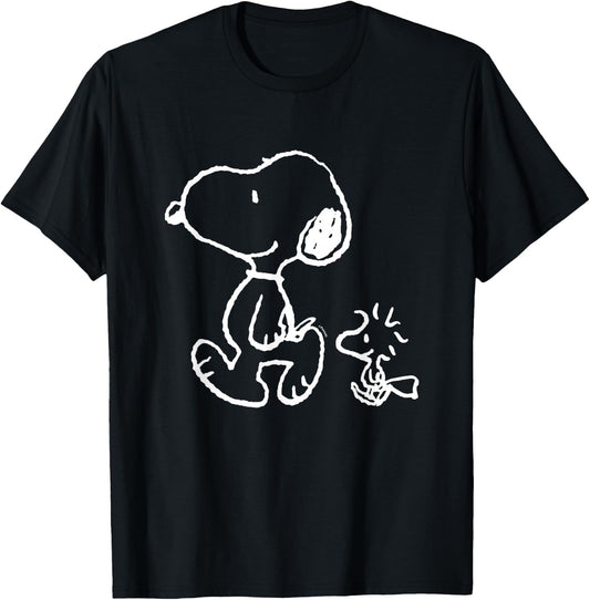 Snoopy Woody Walk T-Shirt - T-Shirt | Black