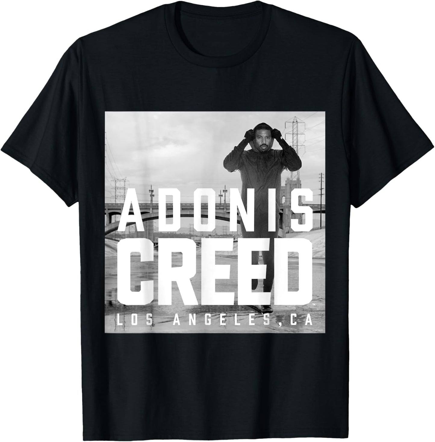 Adonis Creed LA black and white photography T-Shirt - T-Shirt | Black