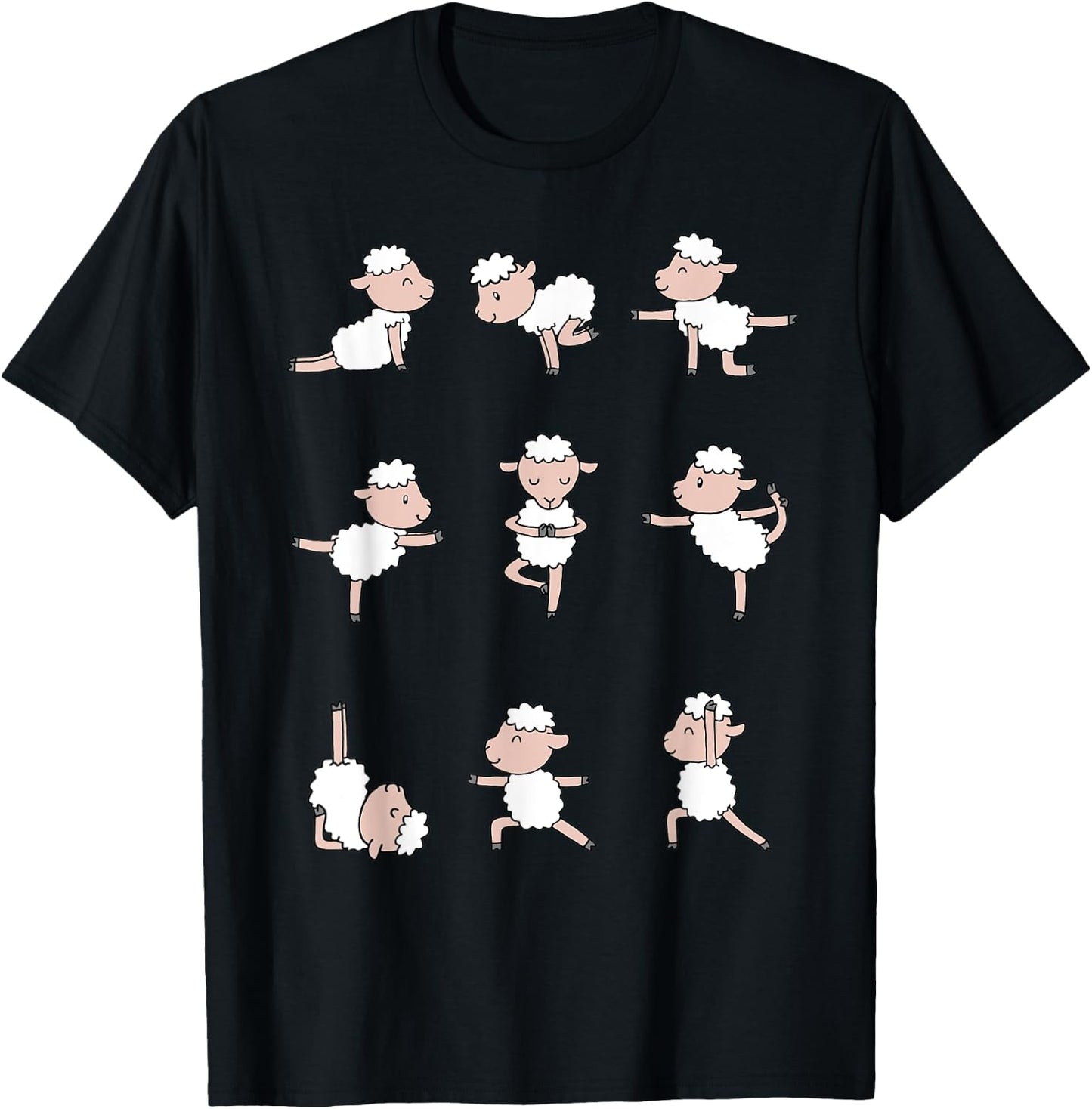 Sheep Yoga T-Shirt - T-Shirt | Black