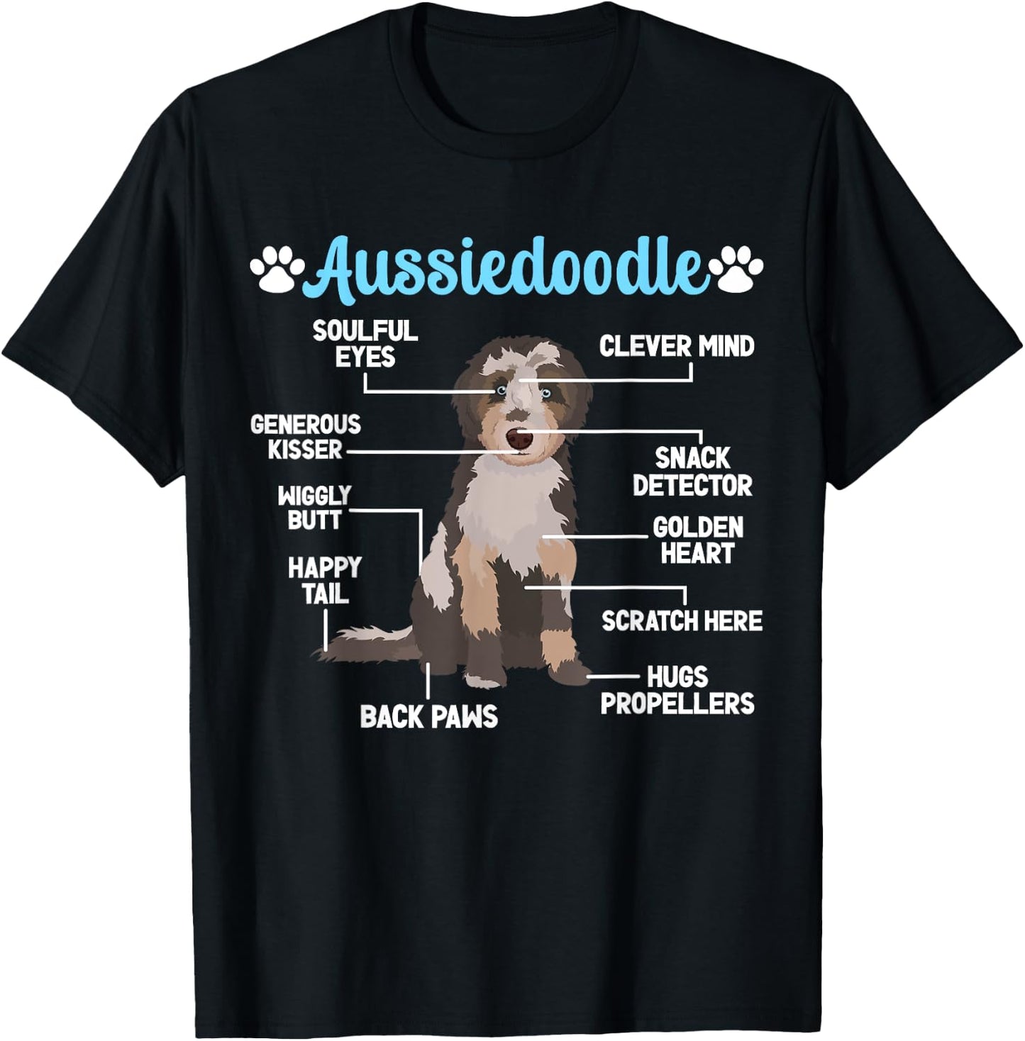 Aussiedoodle Mom Aussiedoodle Dad -Adults Black T-Shirt - T-Shirt | Black