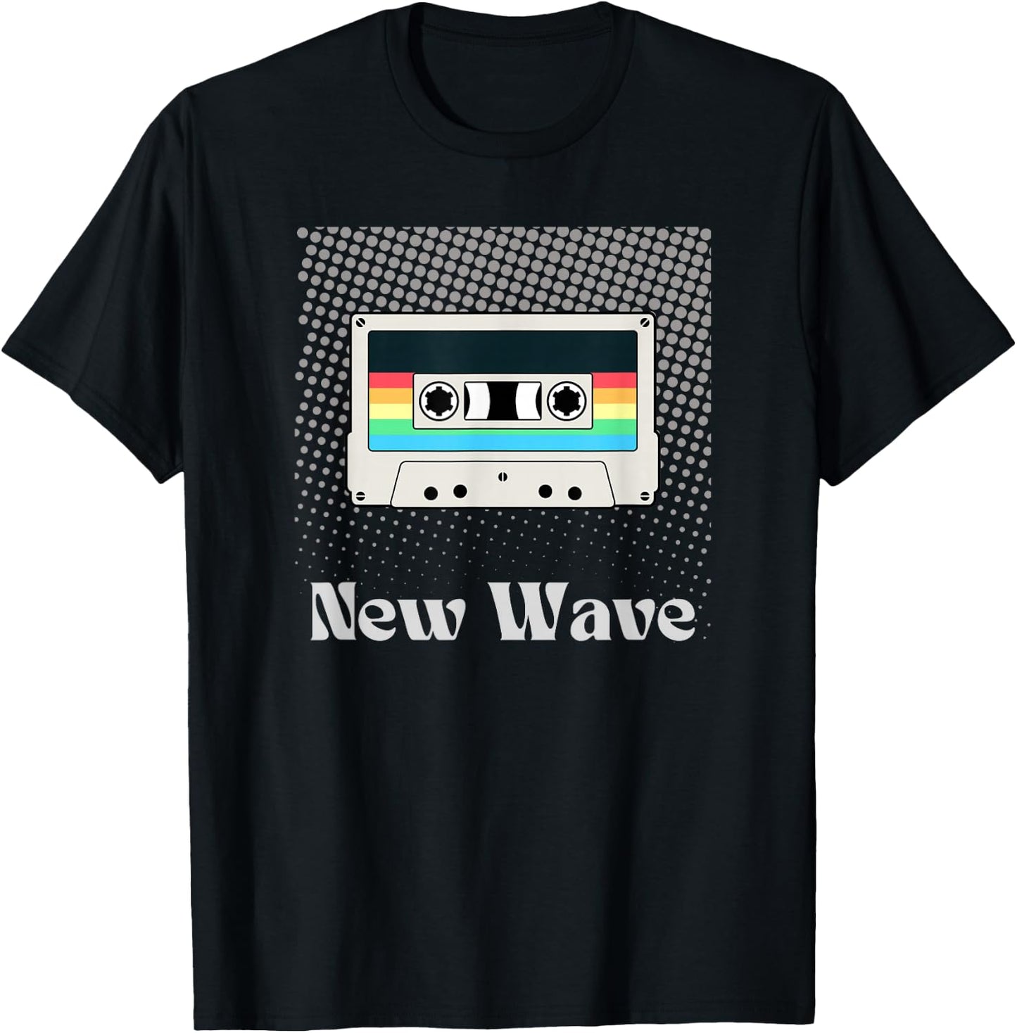 New Wave Music Retro Vintage Cassette Tape 80's Artistic T-Shirt - T-Shirt | Black