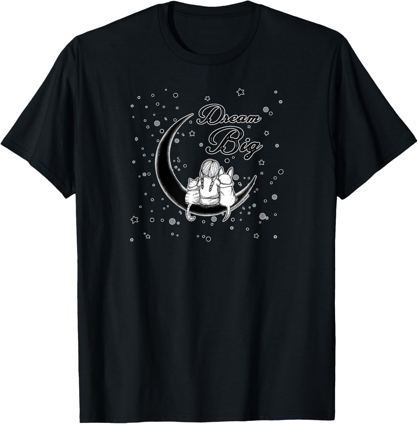 Red and Howling Dream Big T-Shirt - T-Shirt | Black