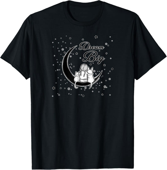 Red and Howling Dream Big T-Shirt - T-Shirt | Black