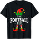 Xmas Football Elf Family Matching Christmas Pajama T-Shirt - T-Shirt | Black