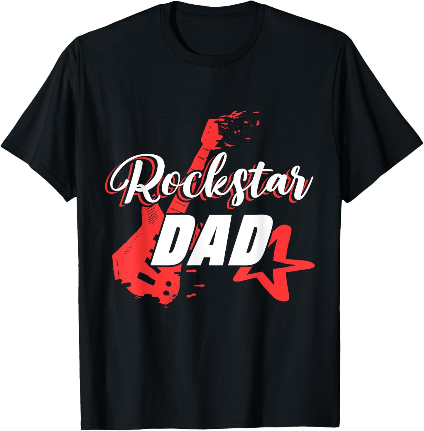 Men's Rockstar Birthday Rock Star Dad Party Music T-Shirt - T-Shirt | Black