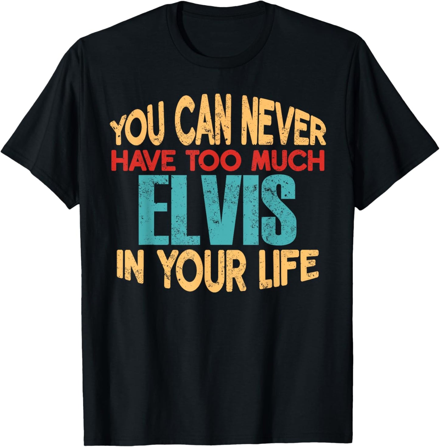Funny Elvis Personalized First Name Joke Item T-Shirt - T-Shirt | Black