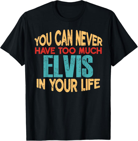 Funny Elvis Personalized First Name Joke Item T-Shirt - T-Shirt | Black