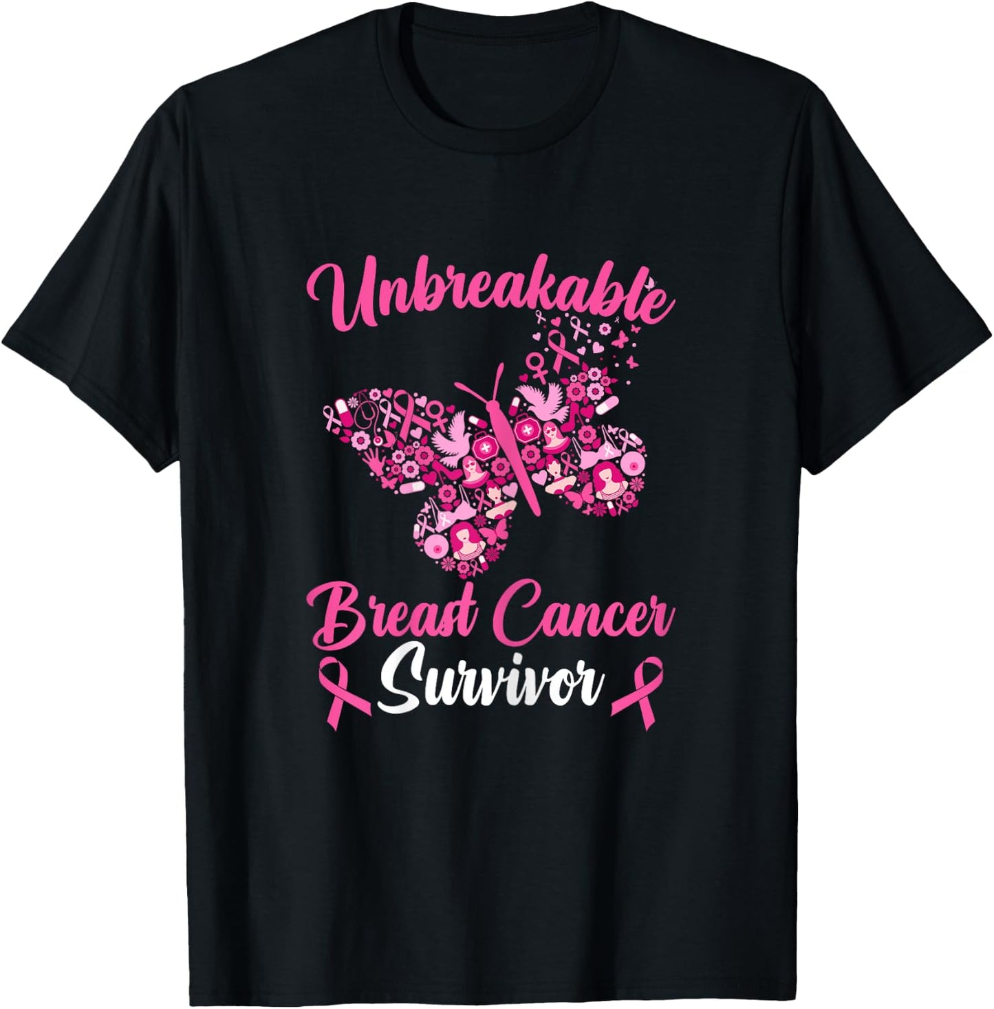 Breast Cancer Awareness Breast Cancer Survivor T-Shirt - T-Shirt | Black