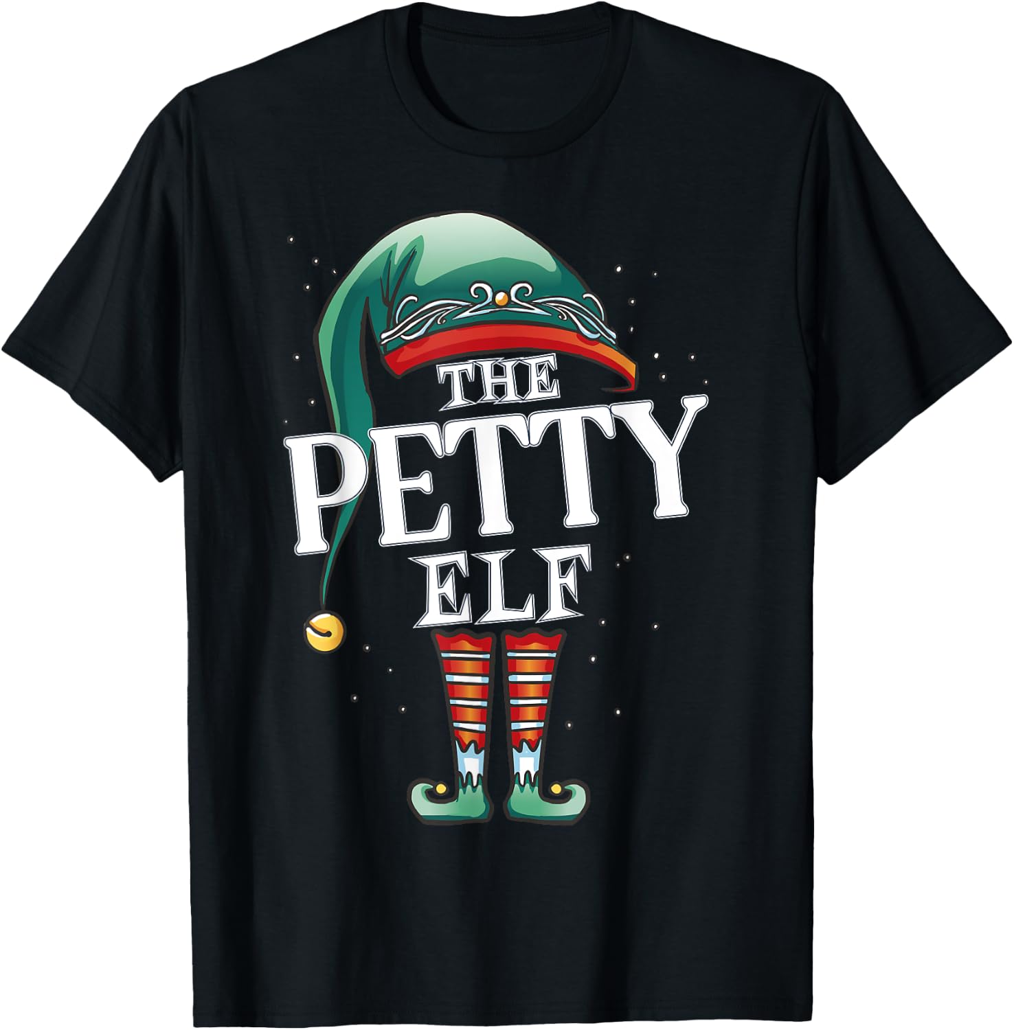 Petty Elf Christmas Group Xmas Pajama Party T-Shirt - T-Shirt | Black