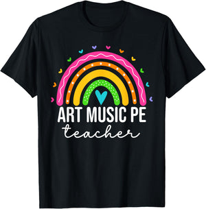 Art Music PE Teacher Physical Education Phys Ed T-Shirt - T-Shirt | Black