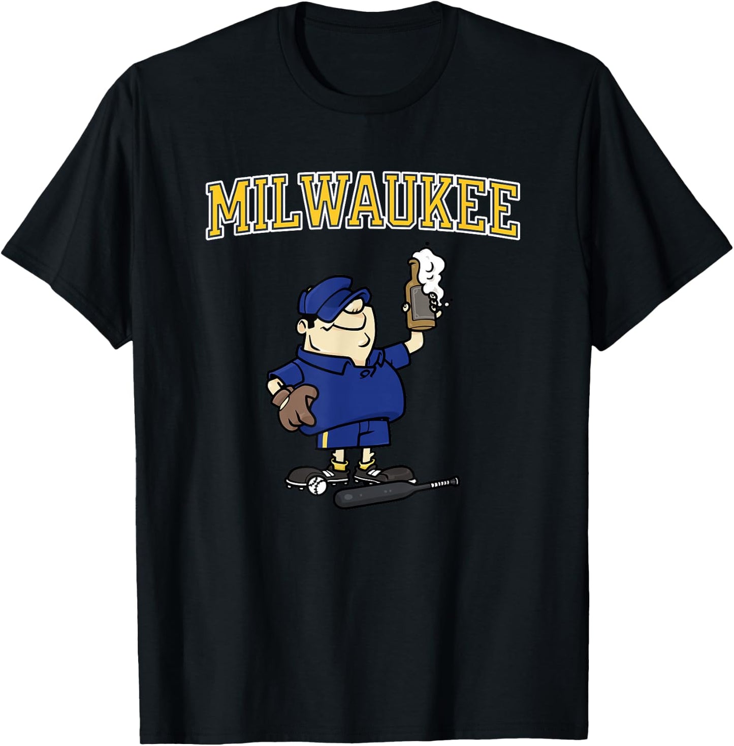 Milwaukee Baseball and Beer T-Shirt - T-Shirt | Black