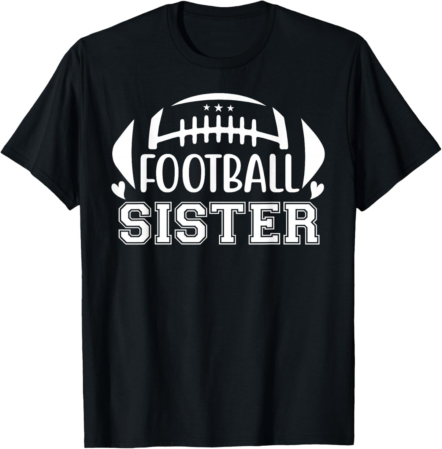Big Sister Football Shirt,Football Sister Shirts for Girls T-Shirt - T-Shirt | Black