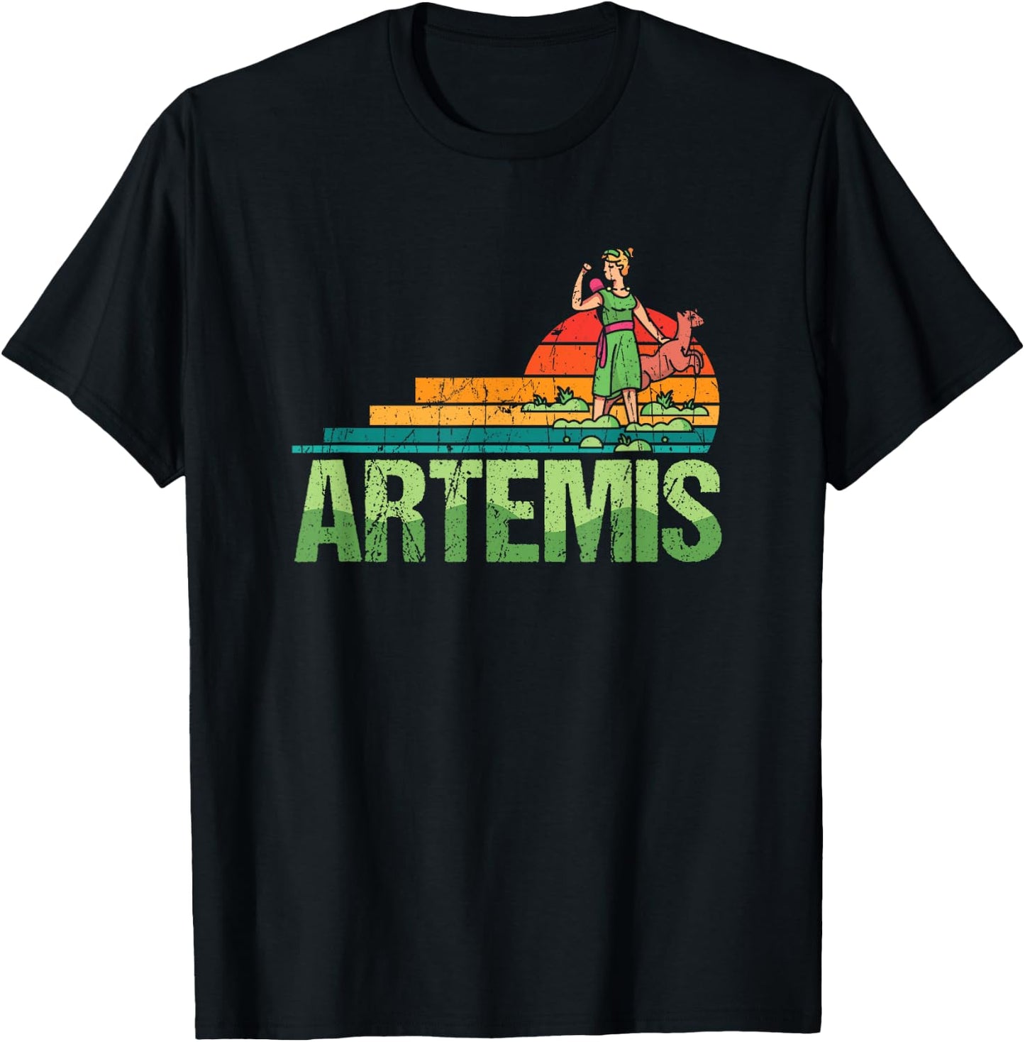 Artemis - Goddess of Hunt & Nature T-Shirt - T-Shirt | Black