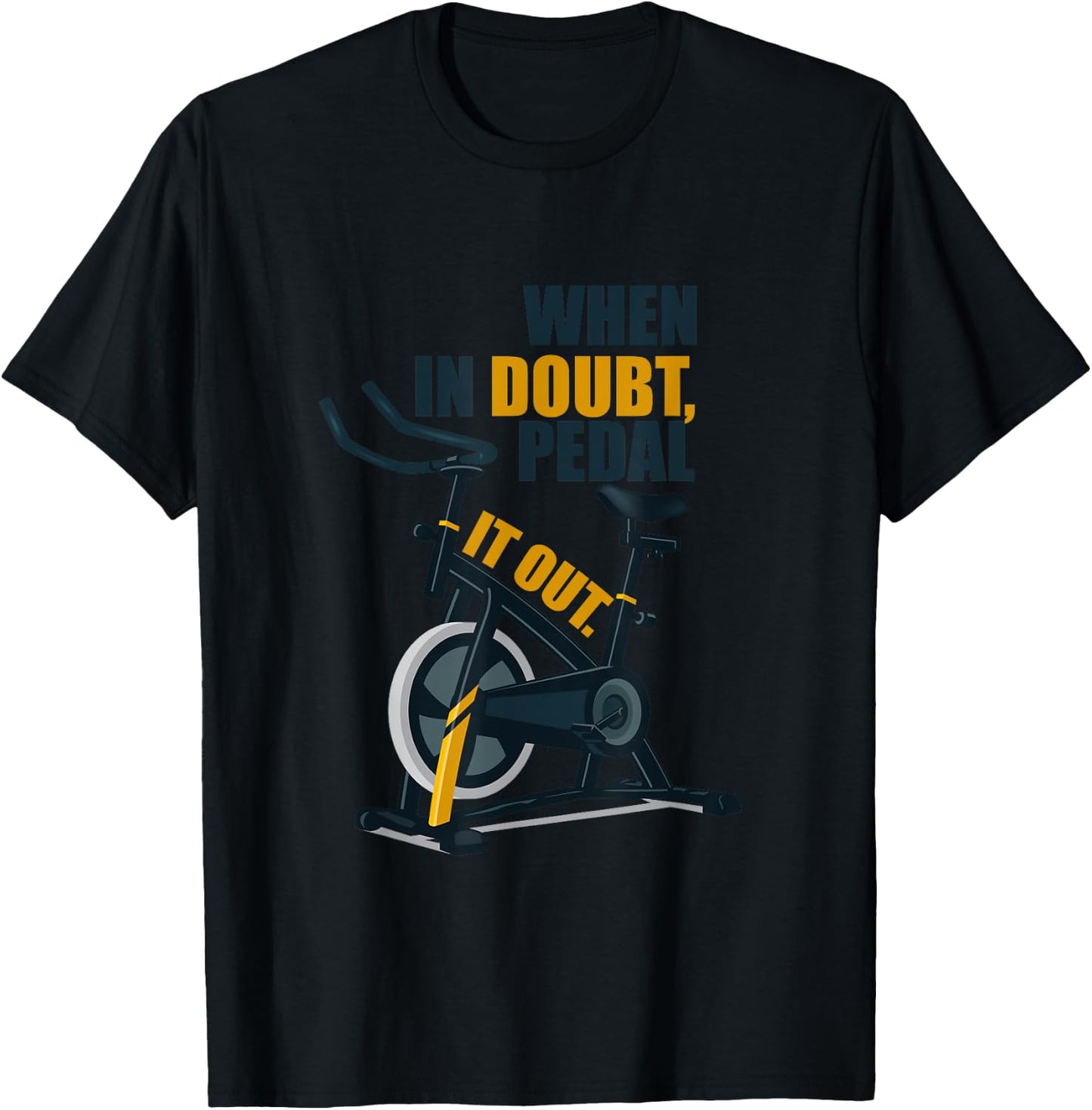 Spinning Class Saying Gym Workout Fitness T-Shirt - T-Shirt | Black