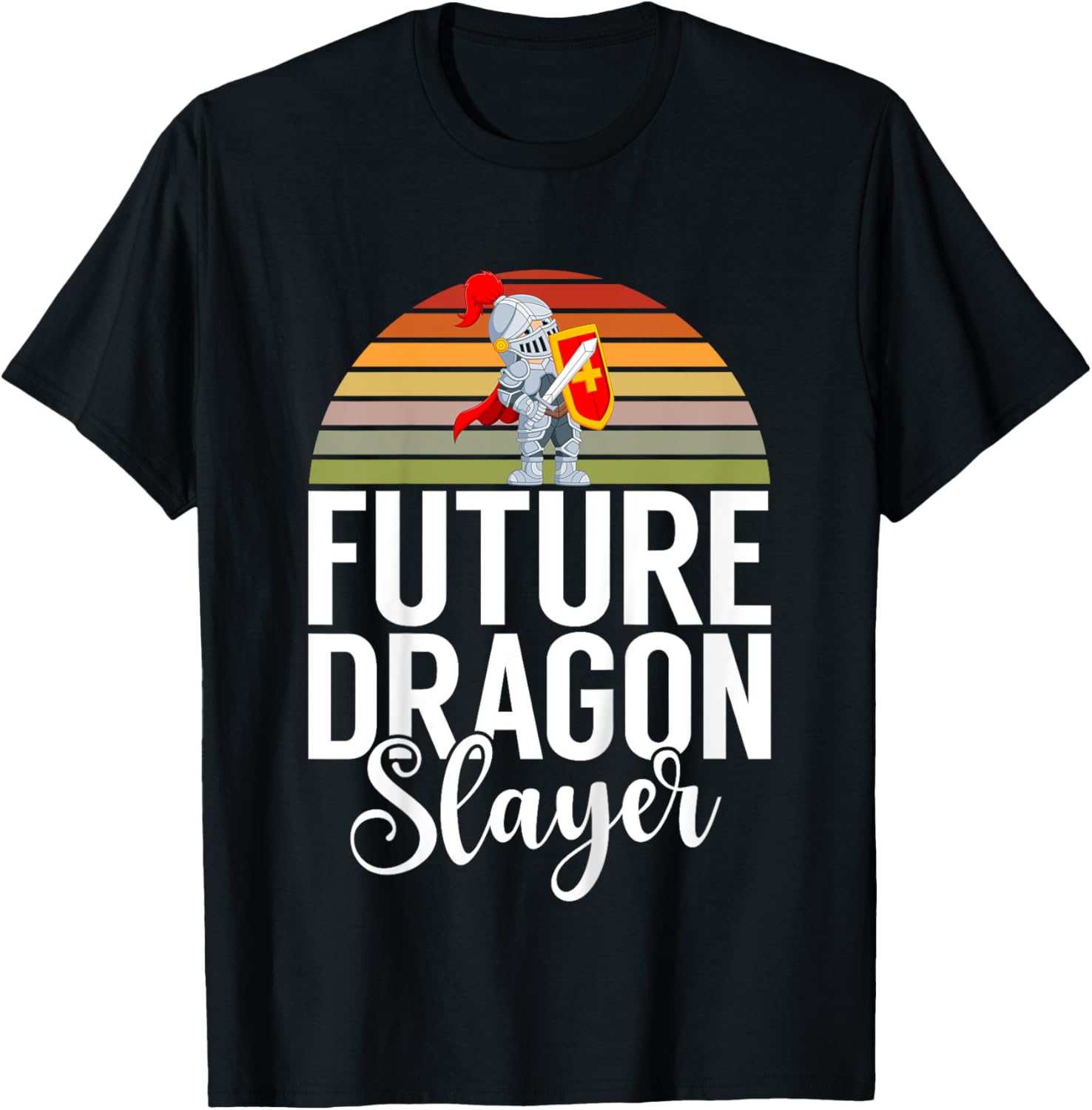 Future Dragon Slayer Knight T-Shirt - T-Shirt | Black