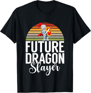 Future Dragon Slayer Knight T-Shirt - T-Shirt | Black