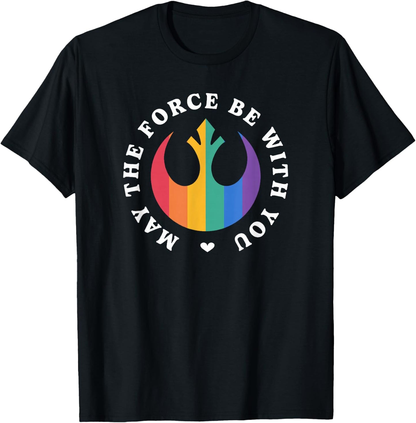 Star Wars Jedi Rainbow May The Force Be With You Logo T-Shirt - T-Shirt | Black