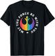 Star Wars Jedi Rainbow May The Force Be With You Logo T-Shirt - T-Shirt | Black