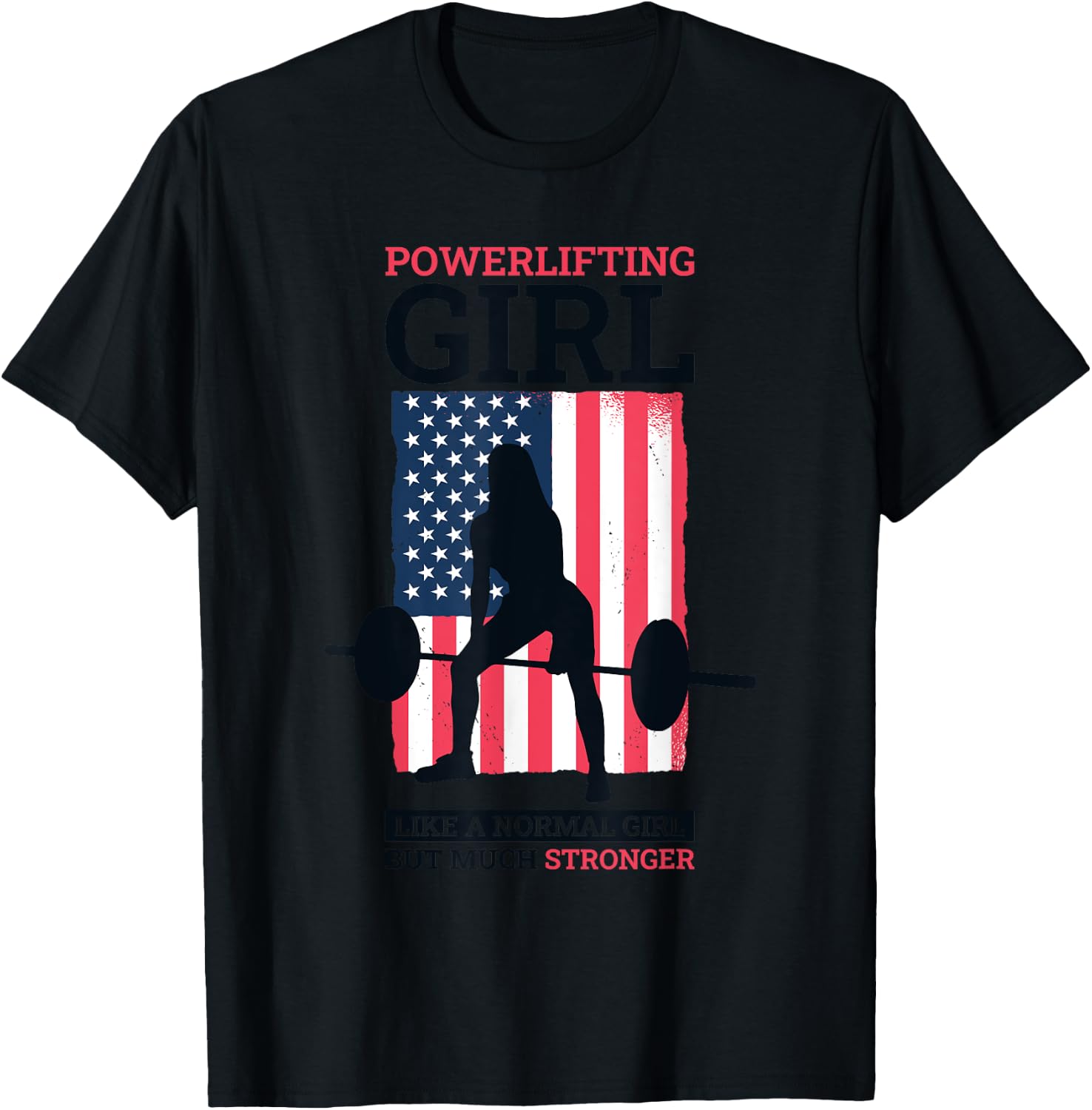 Powerlifter Girl Design for Powerlifting Girls T-Shirt - T-Shirt | Black