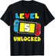 Level 5 Unlocked 5th Birthday Shirt Video Game 5 Year Old T-Shirt - T-Shirt | Black