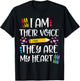 I Am Their Voice They Are My Heart SPED Teacher Appreciation Men Women T-Shirt - T-Shirt | Black