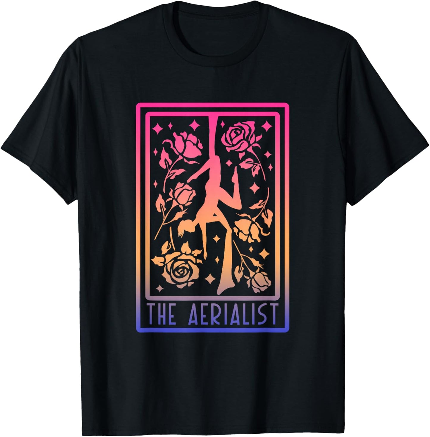 Aerialist | Acrobat Circus Silks Hoop | Aerial Acrobatics T-Shirt - T-Shirt | Black