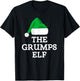 Family The Grumps Elf Christmas Matching Pajama Funny Xmas T-Shirt - T-Shirt | Black