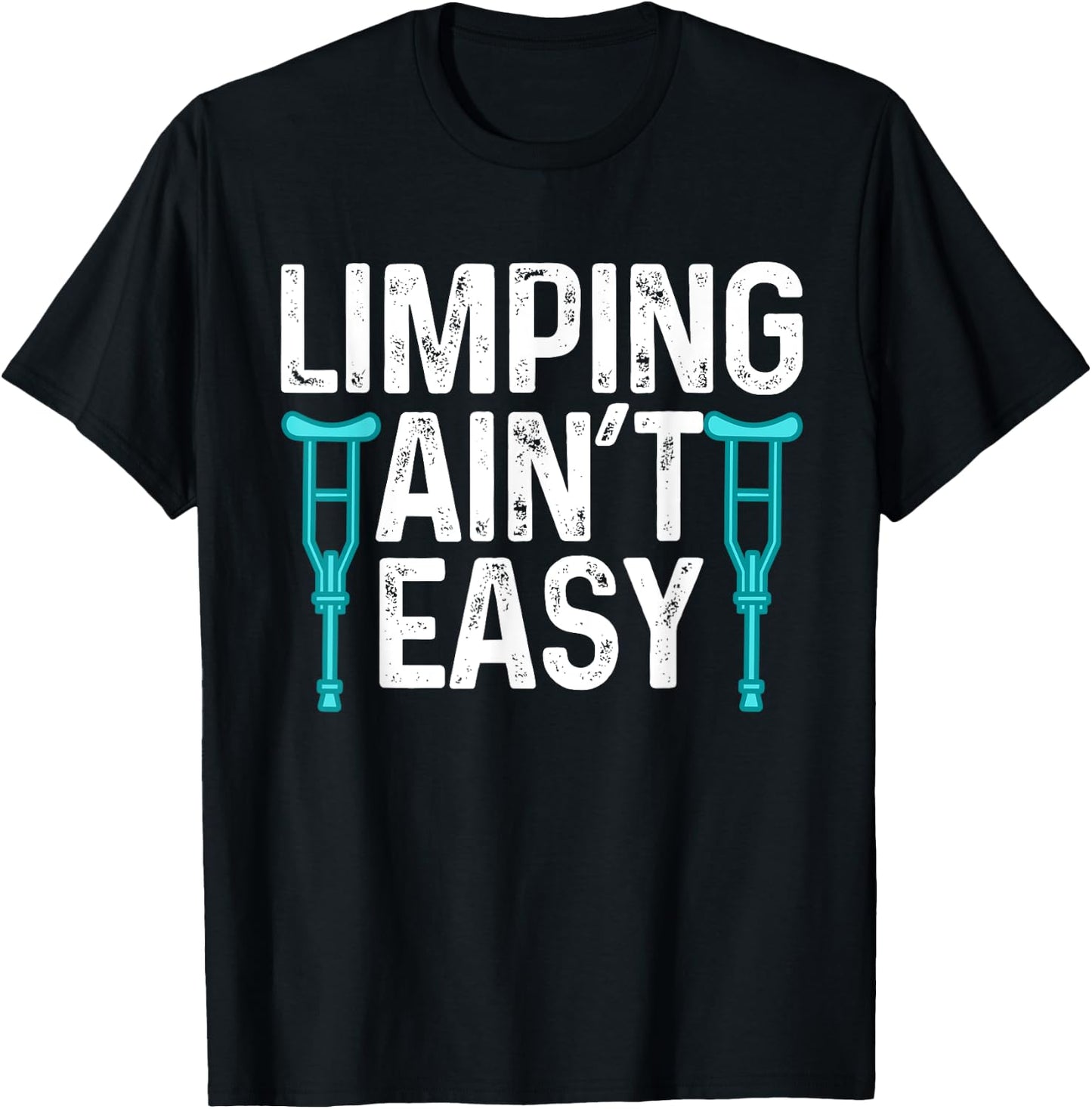 Funny Broken Leg Designs For Kids Men Women Foot Recovery T-Shirt - T-Shirt | Black