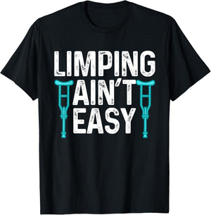 Funny Broken Leg Designs For Kids Men Women Foot Recovery T-Shirt - T-Shirt | Black