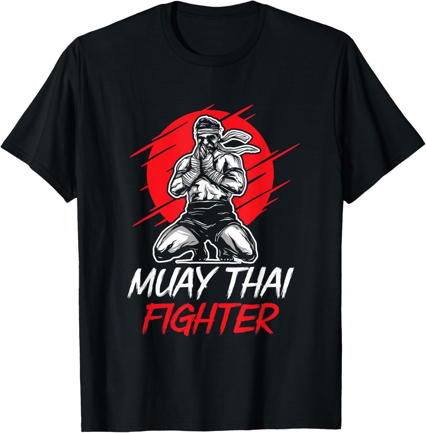 Muay Thai Fighter Martial Arts Boxing Hobby T-Shirt - T-Shirt | Black