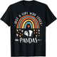 Just A Girl Who Loves Pandas Rainbow Gifts Panda Bear Lover T-Shirt - T-Shirt | Black