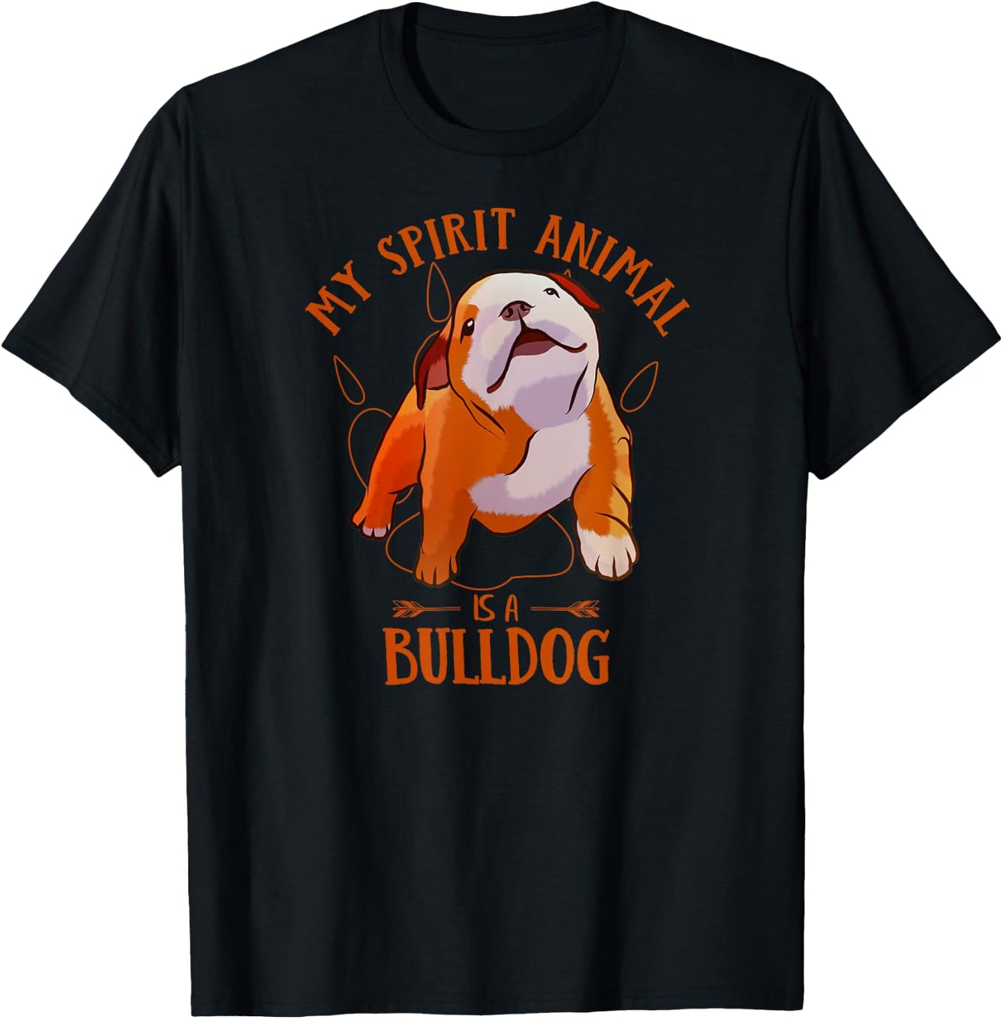 My Spirit Animal Is An English Bulldog Funny Puppy Lover T-Shirt - T-Shirt | Black