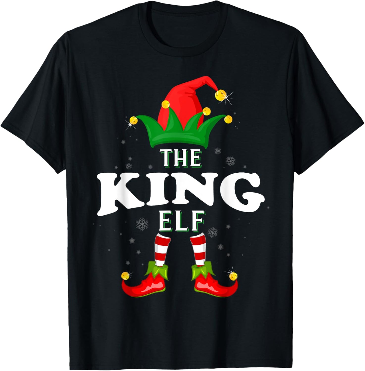 Xmas King Elf Family Matching Christmas Pajama T-Shirt - T-Shirt | Black