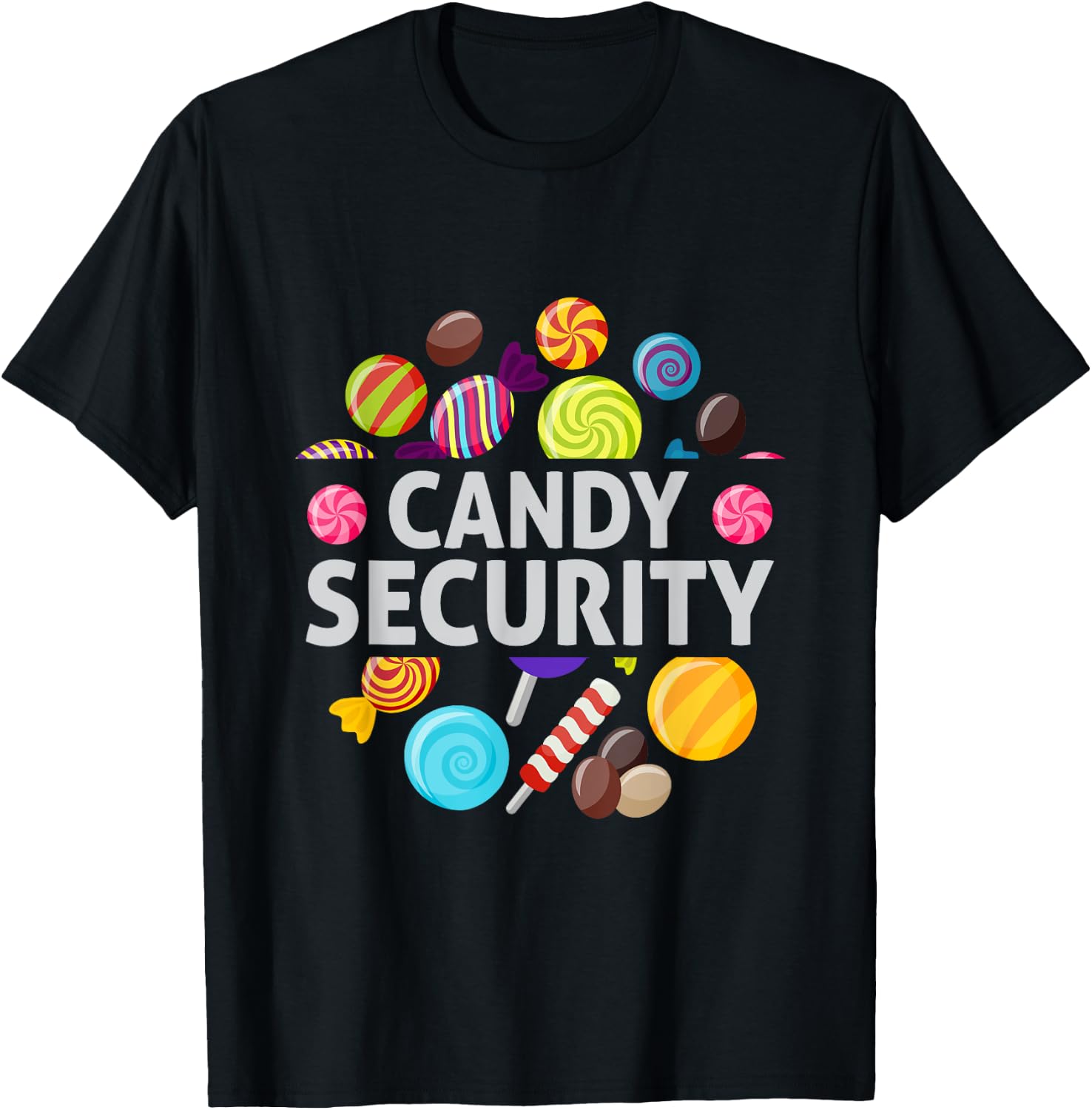 Candy Land Costumes Adult Candy Land Candy Security T-Shirt - T-Shirt | Black