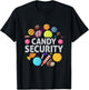 Candy Land Costumes Adult Candy Land Candy Security T-Shirt - T-Shirt | Black