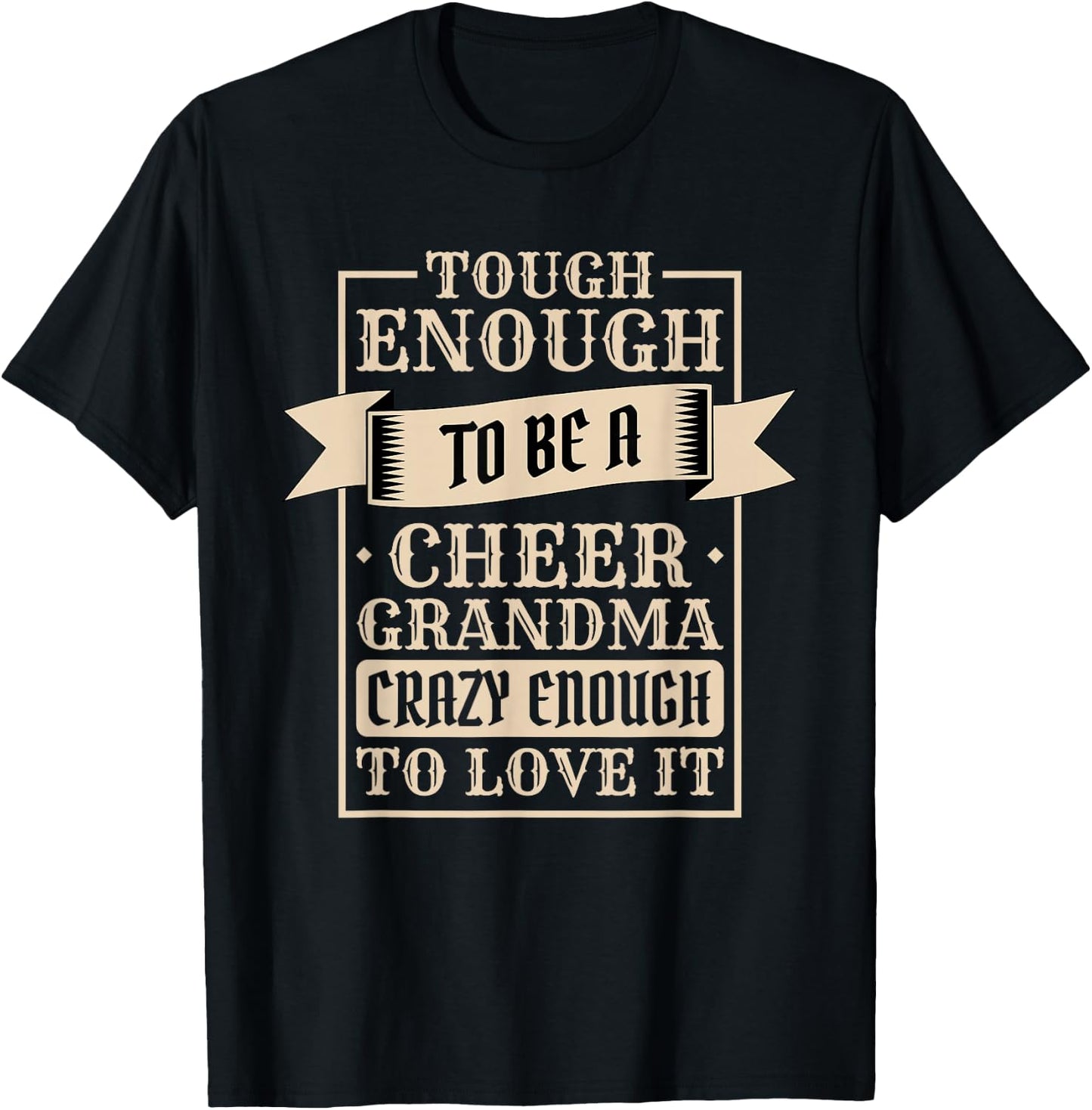 Cheer Grandma Design for Cheerleader Cheerleading Grandmom T-Shirt - T-Shirt | Black