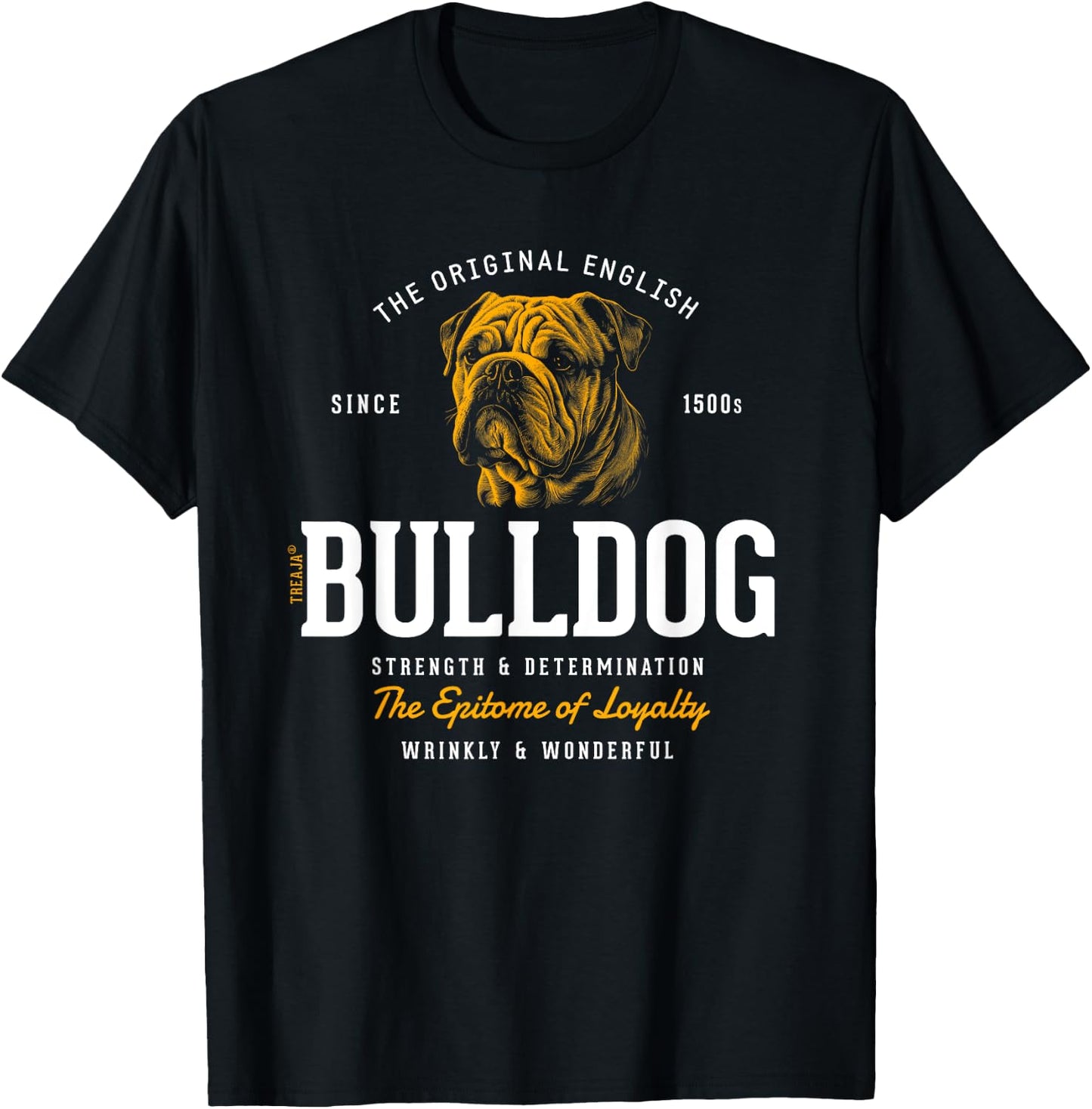 Vintage Styled Retro English Bulldog Women Girls Kids T-Shirt - T-Shirt | Black