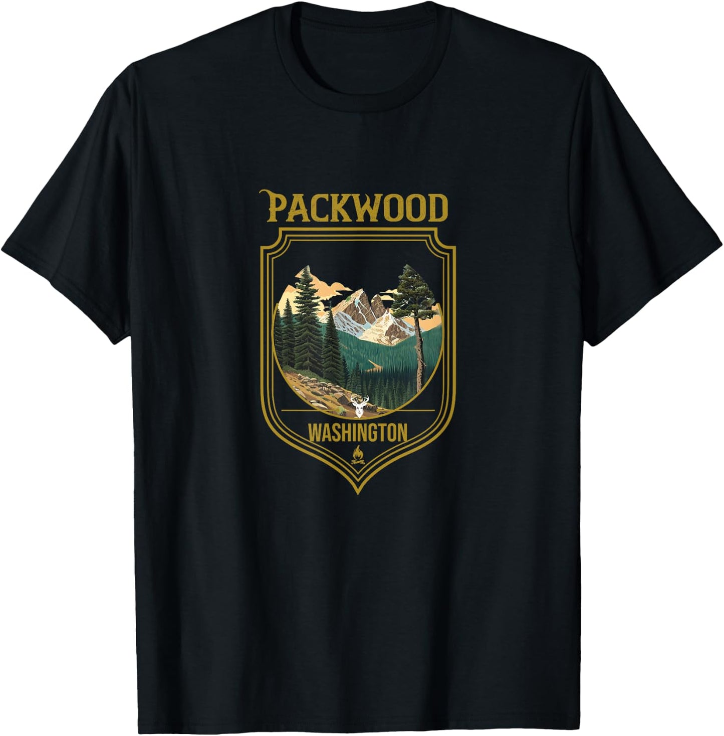 Packwood Souvenir Apparel - Packwood Hiking T-Shirt - T-Shirt | Black