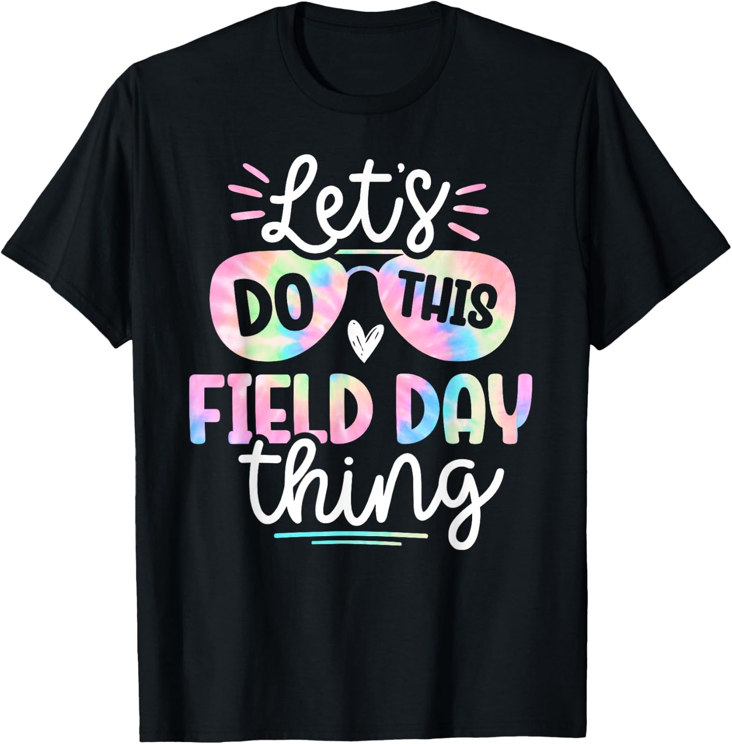 School Field Day Tie Dye Field Day teachers Kids T-Shirt - T-Shirt | Black