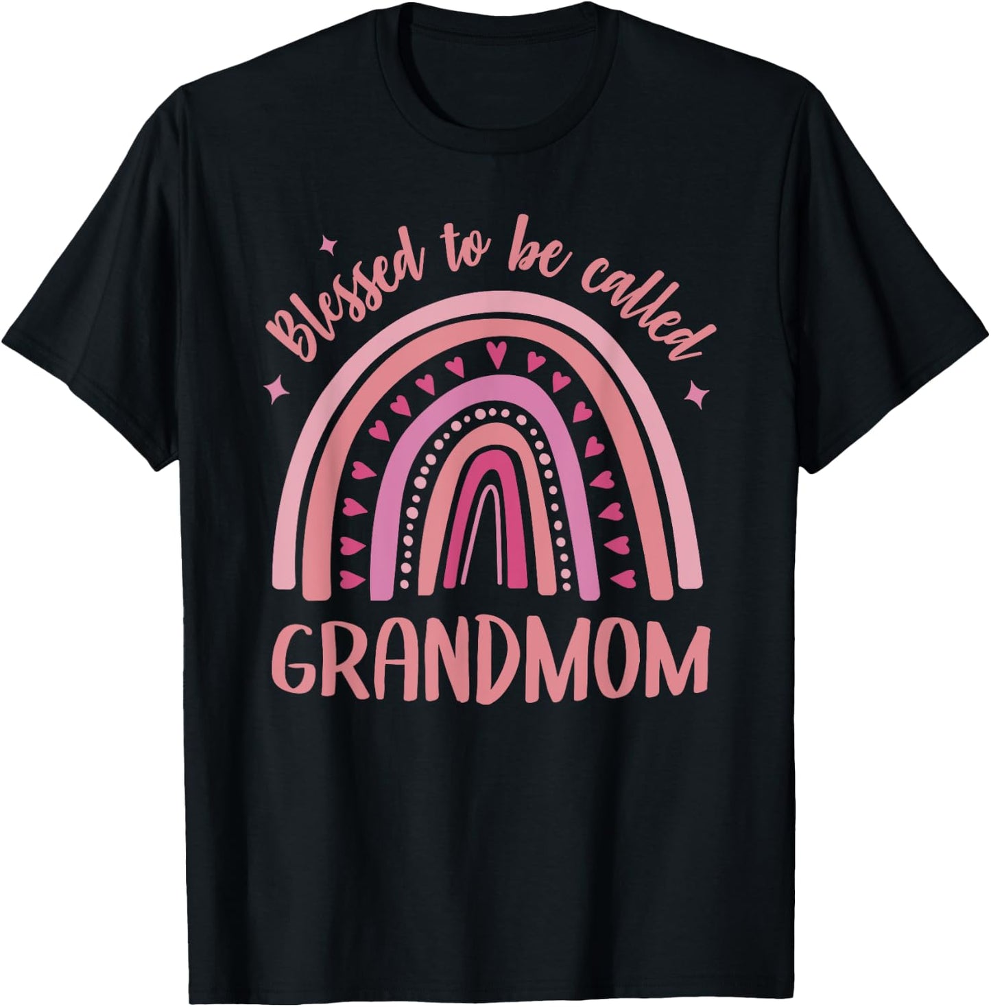 Grandmom Mother's Day Blessed Grandmom T-Shirt - T-Shirt | Black