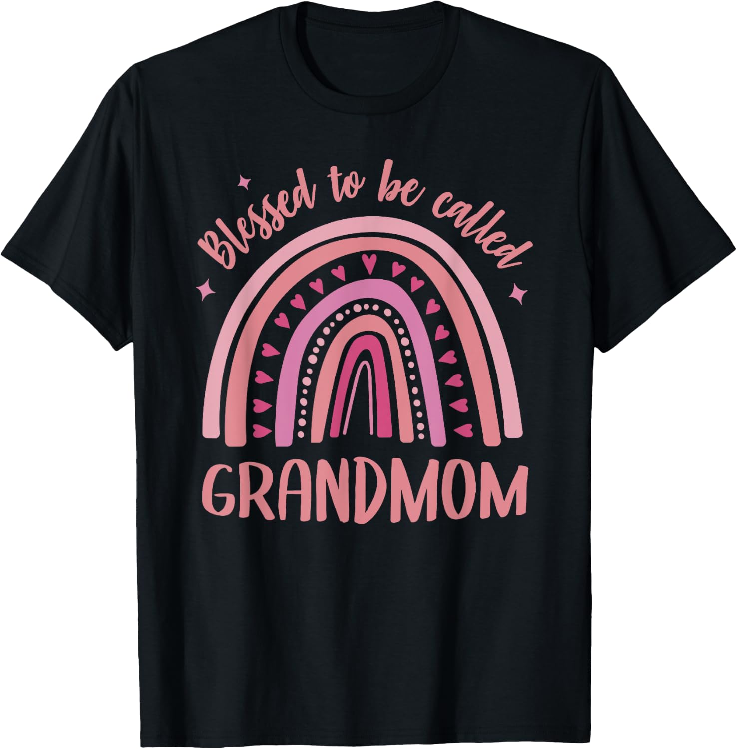 Grandmom Mother's Day Blessed Grandmom T-Shirt - T-Shirt | Black