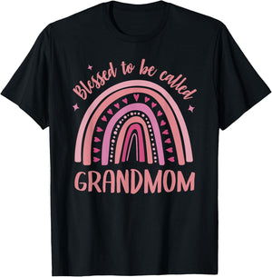 Grandmom Mother's Day Blessed Grandmom T-Shirt - T-Shirt | Black
