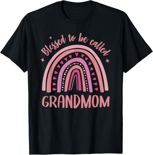 Grandmom Mother's Day Blessed Grandmom T-Shirt - T-Shirt | Black