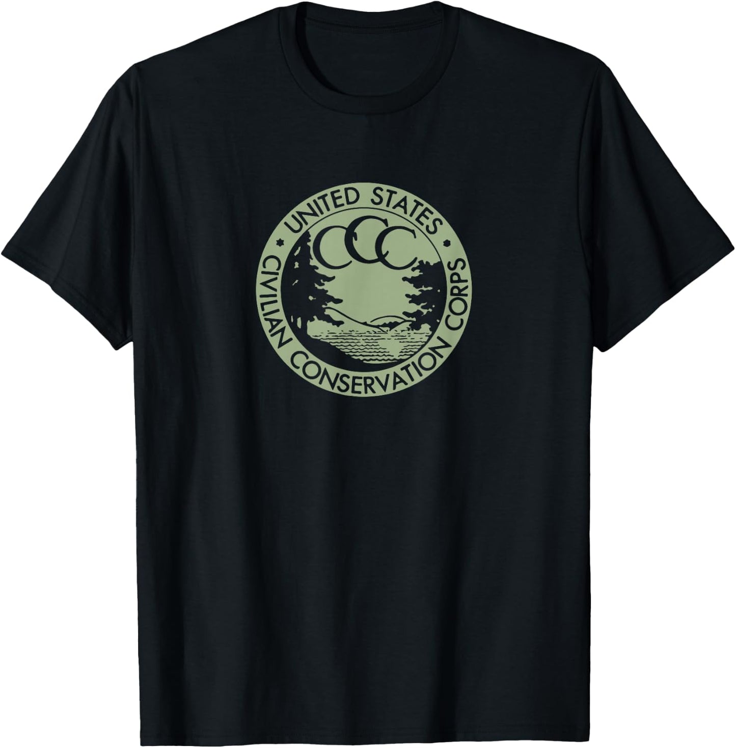 Civilian Conservation Corps CCC Logo Retro T-Shirt - T-Shirt | Black