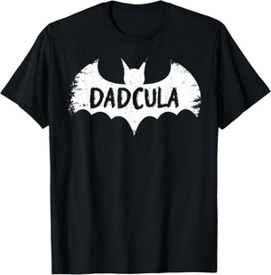Papa Dadcula Dad Vampire Daddy Funny Halloween Father T-Shirt - T-Shirt | Black