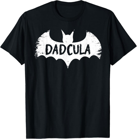 Papa Dadcula Dad Vampire Daddy Funny Halloween Father T-Shirt - T-Shirt | Black