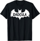 Papa Dadcula Dad Vampire Daddy Funny Halloween Father T-Shirt - T-Shirt | Black